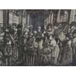 *Richard Gilbert (British 1923). Wabarsh Avenue, signed, titled and numbered 3/15, etching, 43cm x