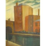 *Martin Kane (Scottish 1958). Building Landscape, pastel, signed, 65cm x 49cm.