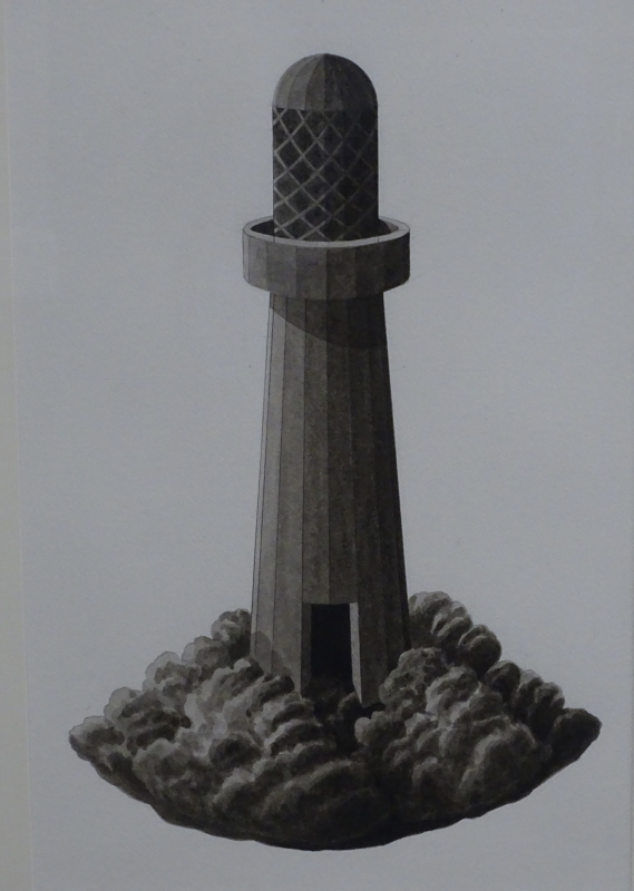 *Keir Smith (British 1950-2007). The Way of Towers I, signed and titled, pen and ink, 49.5cm x