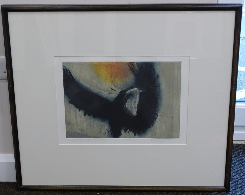 *Hughie O'Donoghue (Irish 1953). Crow II, signed, titled and numdered I/V, etching and aquatint, - Image 2 of 4