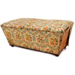 A Victorian upholstered ottoman, 110cm wide.