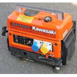 A boxed Kawasaki GA1400 portable generator, boxed 53cm wide.