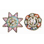An early 20thC Italian micro mosaic brooch, of circular form, heavily set with flowers in a floral