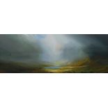 James Naughton (fl. 2010). Cloud Rolls, acrylic, signed and dated, 30cm x 78cm.
