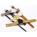 Various wristwatches, Sekonda deluxe twenty three jewel, 3cm diameter face with baton numerals,