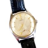 A 20thC Omega gentleman's automatic wristwatch, with baton numerals pointers and subsidiary hand