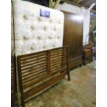 A bedroom suite, comprising Silent Night Supreme QPRME, 130cm wide mattress, slatted headboard,