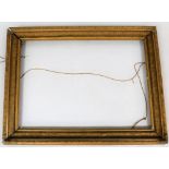 A 19thC gesso frame, of rectangular form, heavily decorated with a raised rope border, with an