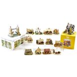 Various Lilliput Lane buildings cottages, etc., to include Watermill, 7cm high, The Old Forge,