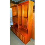 A teak room unit, 152cm wide.