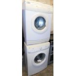 A Hotpoint Aquarius TDL32 clockwise direction tumble dryer, 83cm high, 58cm wide, 52cm deep, and a