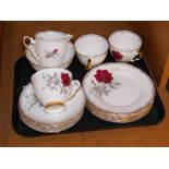 Sir Stanley Matthews interest. A Royal Stafford Roses To Remember part tea service, some pieces