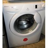 A Hoover WMH147DFPTIMA 7kg washing machine, 86cm high, 62cm wide, 49cm deep.