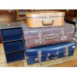 Three various vintage travel cases, to include Spinney, etc.
