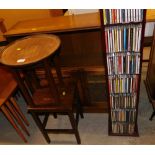 Various furniture, CD rack, CDs, small circular table, oak side cabinet, etc. (a quantity)