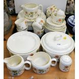 An Alfred Meakin Trend pattern part dinner service, to include lidded tureens, plates, side