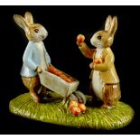 A John Beswick Beatrix Potter limited edition figure group, Peter and Benjamin Picking Apples, numbe