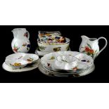 Various items of Royal Worcester Evesham and Arden porcelain, to include a stand, large bowl, horsd'