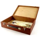 A quantity of stamps, envelopes etc., and a mahogany box.