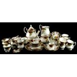 A collection of Royal Albert Old Country Roses ceramics, to include tea wares, large jug, photograph