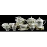 A Minton Adam pattern part tea and dinner service, to include two handled tureens and covers, meat d