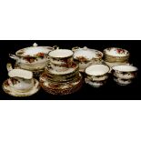 A Royal Albert Old Country Roses pattern part dinner service, to include a pair of tureens, meat dis