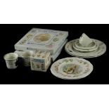A collection of Wedgewood Beatrix Potter ceramics, to include side plates, mug etc.