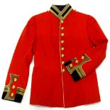 A P1891 officer's scarlet tunic, with gold and navy piping, etc.