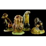 Four Beswick Beatrix Potter figures, Sir Isaac Newton, Johnny Townmouse with bag, Thomasina Tittlemo