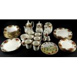 A quantity of Royal Albert Old Country Roses pattern coffee and dinnerware etc., to include twelve d