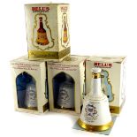 Three 50cl bottles of Bells commemorative whisky, to commemorate the birth of Prince William 1982, a