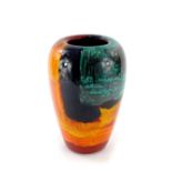 A Poole Pottery Gemstones pattern concave vase, 25cm high.