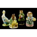 Four Beswick Beatrix Potter figures, Samuel Whiskers, Simpkin, Mr Drake Puddle-duck and Cotton Ribby