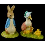 A Beswick Peter Rabbit and Friends figure, Sweet Peter Rabbit, later gold back stamp and a Beswick f