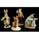 Four Royal Albert Beatrix Potter figures, Mr Mcgregor, Benjamin Ate a Lettuce Leaf, Mrs Rabbit and P