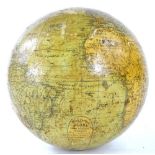 A London Scholastic Trading Company Terrestrial globe, (AF), lacking stand, 18cm diameter.