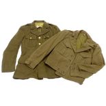A pair of WWII dated US army khaki tunics.