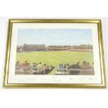 After Arthur Weaver. England v. Australia Centenary Cricket Test Lords 1980, signed by the artist an