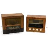 A vintage walnut cased Bush radio, type AC41 with front mesh work speaker and four tuning knobs, 34c