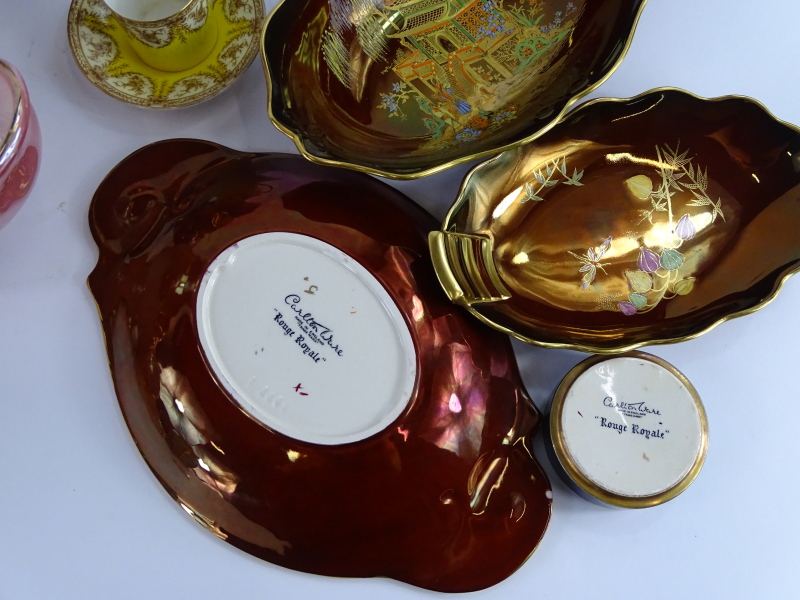 A collection of ceramics, to include Carltonware jug decorated with fushia, Rouge Royale dishes, a M - Image 2 of 3