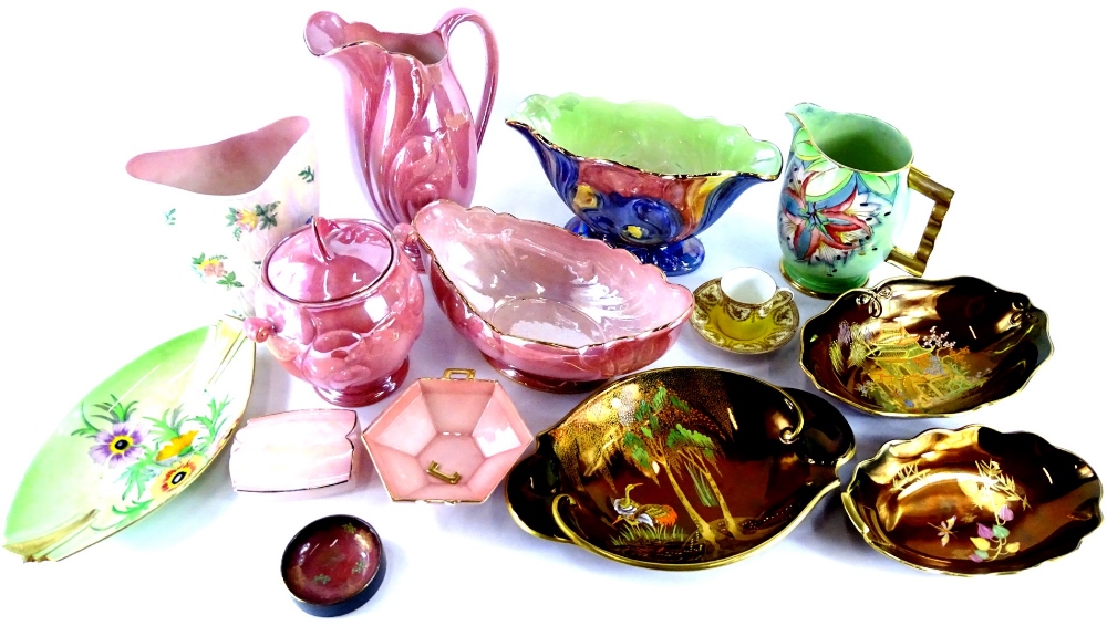 A collection of ceramics, to include Carltonware jug decorated with fushia, Rouge Royale dishes, a M