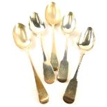 A collection of 19thC and later silver teaspoons, various dates, 3oz.