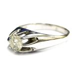 A diamond solitaire ring, the round brilliant cut diamond totalling approximately 0.87ct, in eight c