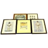 After Spy. Yorkshire and Cricket, and various other cricket related prints to include After Bateman