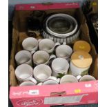 A quantity of Denby 'A Collection of Fruit mugs,' Studio Pottery bowls, etc. (1 box).