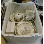 A collection of Bunnykins ceramics, to include plates, bowls, money box, etc. (1 basket).