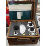 A H.W. Sullivan Ltd. electro dynamic AC test set, with operating instructions.