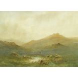 L. Bate (19thC/20thC). Moorland landscape, watercolour, signed and dated 1921, 37cm x 52cm.