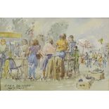 Hugh McKenzie (1909-2005). B.H.S.A. fete, watercolour, signed, titled and dated (19)83, 15.5cm x 23c