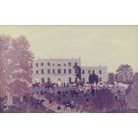 After Vincent Haddelsey (1934-2010). The Meet Canwick Hall, coloured print laid on canvas, 49cm x 75